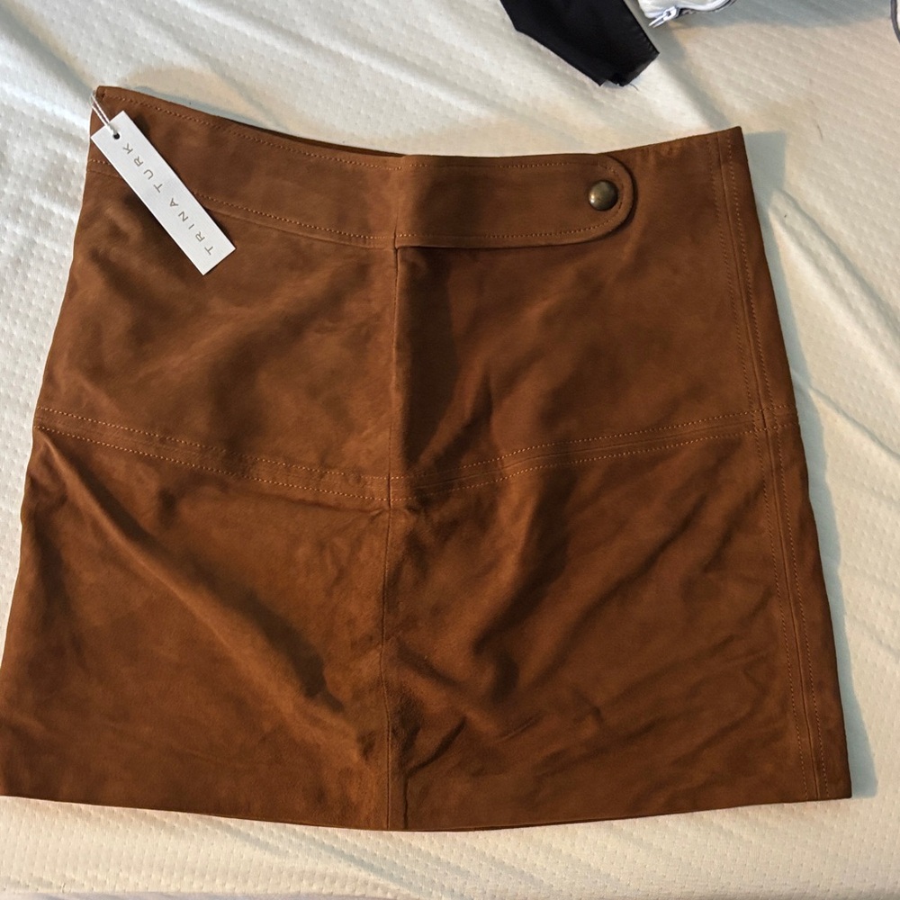 Trina Turk Brown Mini Skirt